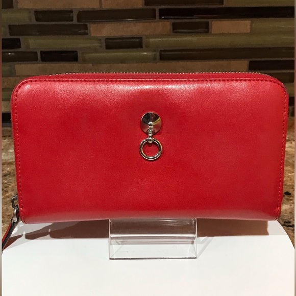 FENDI By the Way Leather Zip Around Wallet- Red π₯β€οΈπ - Picture 17 of 17